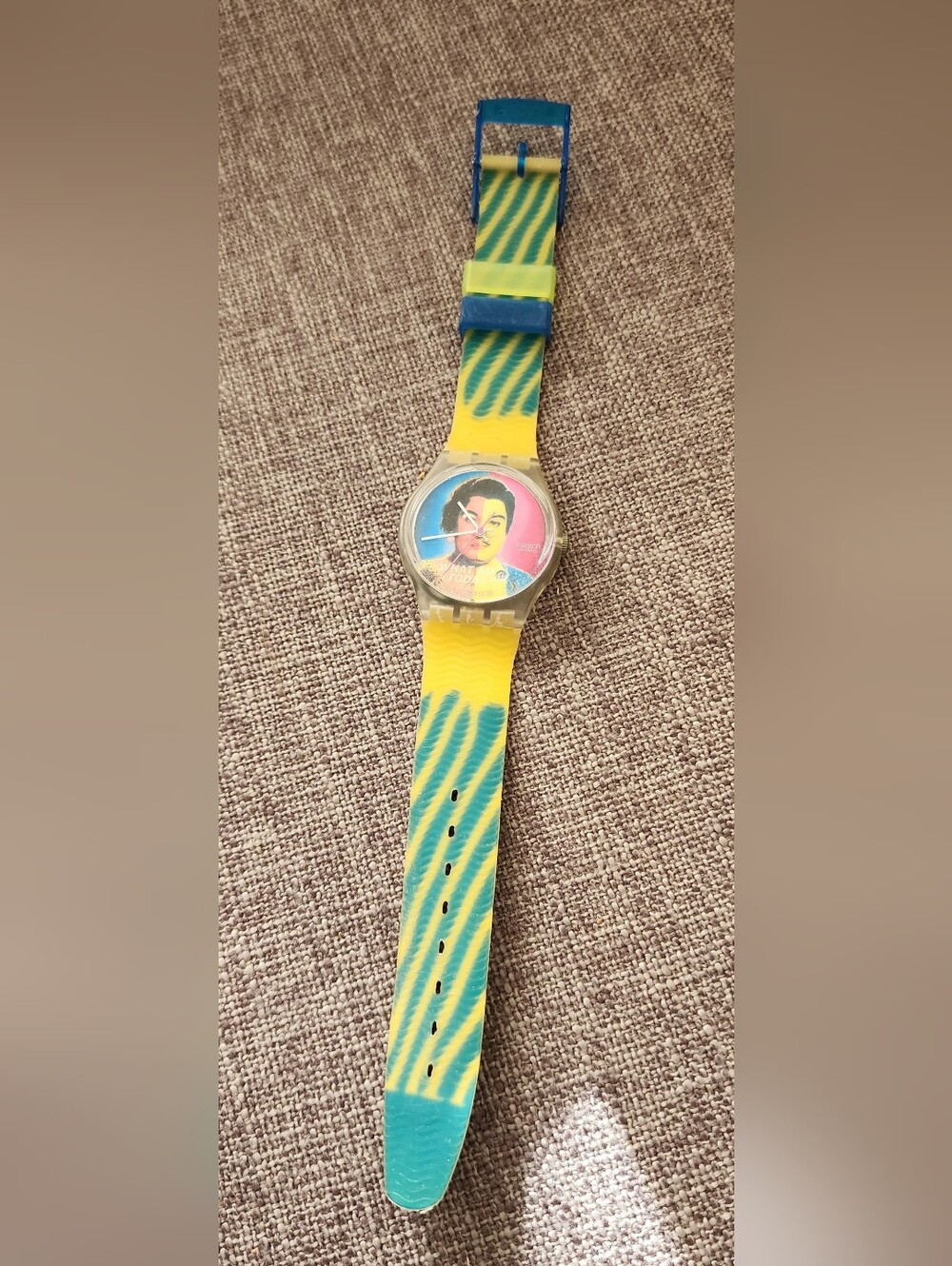 Vintage Gents Swatch from 1997 the 'BiSex' GK407 1997 New Band Has Date Function